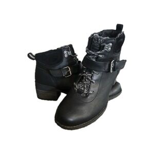 Merrell J003884 Shiloh II LaceUp Black Leather Ankle Boots Womens 8M Waterproof